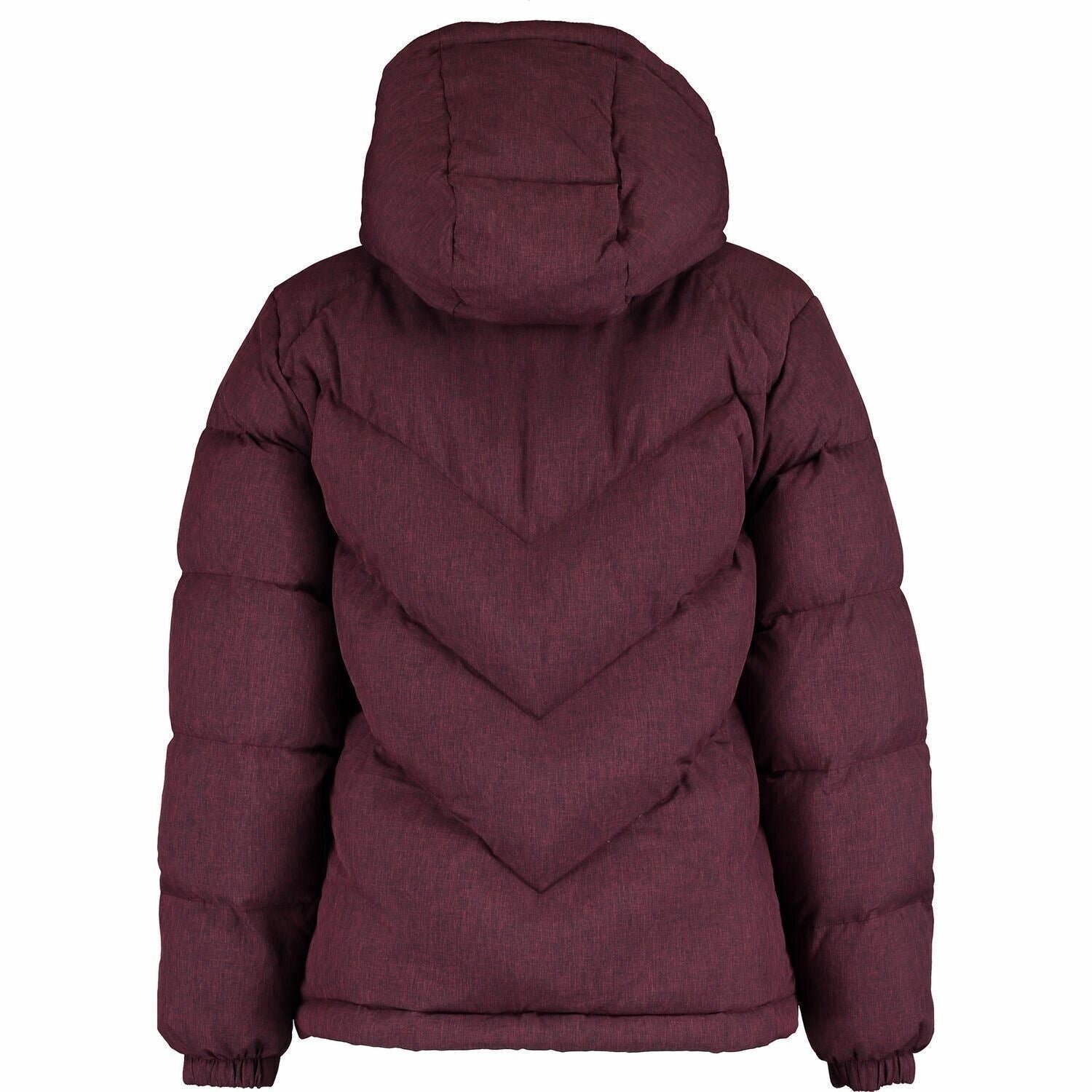 LACOSTE LIVE! Womens Down Padded Hooded Jacket Coat, Maroon Red, size L