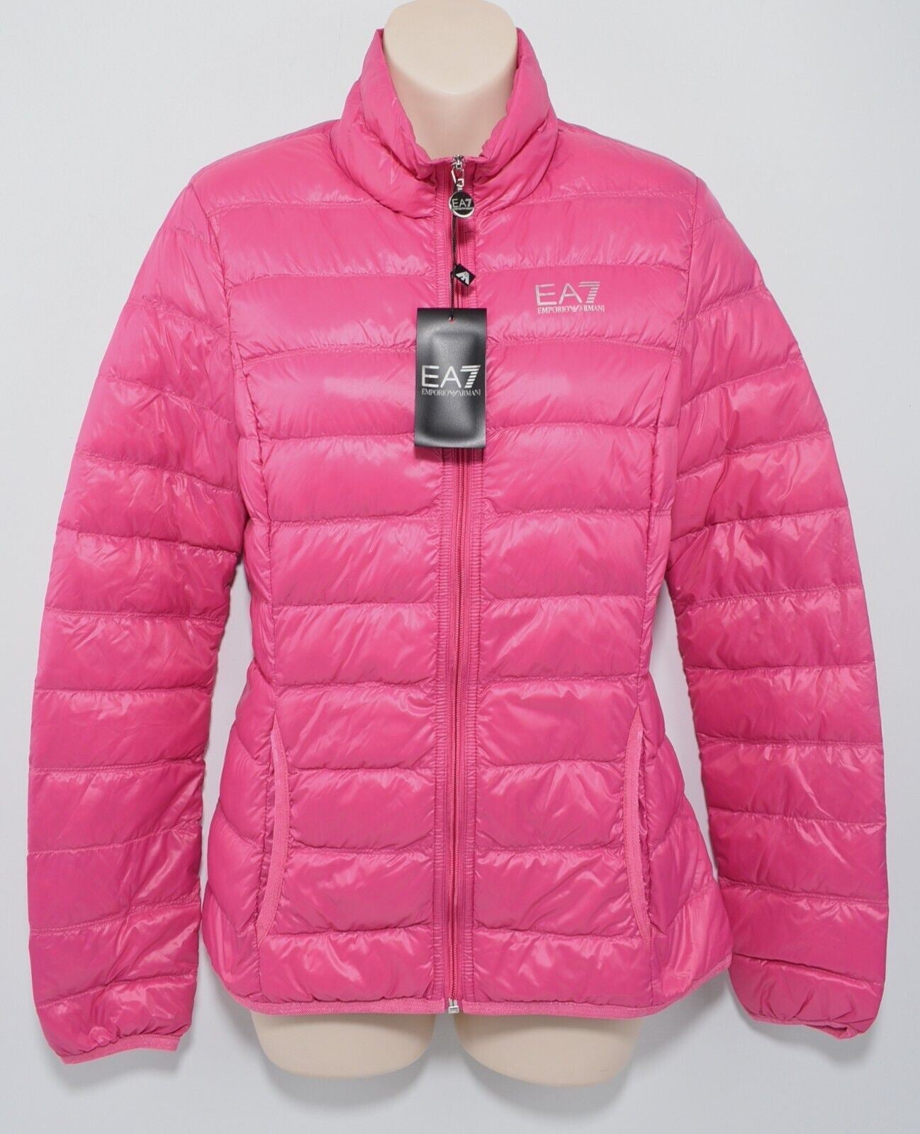 EA7 EMPORIO ARMANI Womens Lightly Down Padded PACKABLE Jacket, Pink size S
