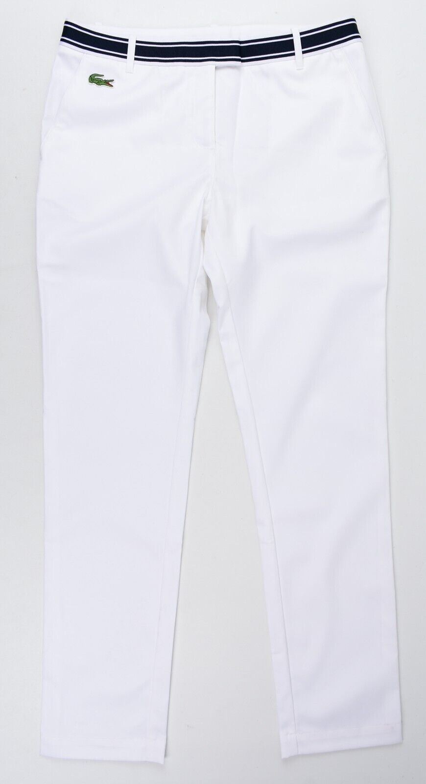 LACOSTE SPORT Womens Straight Leg Pants Trousers, White, size UK 10