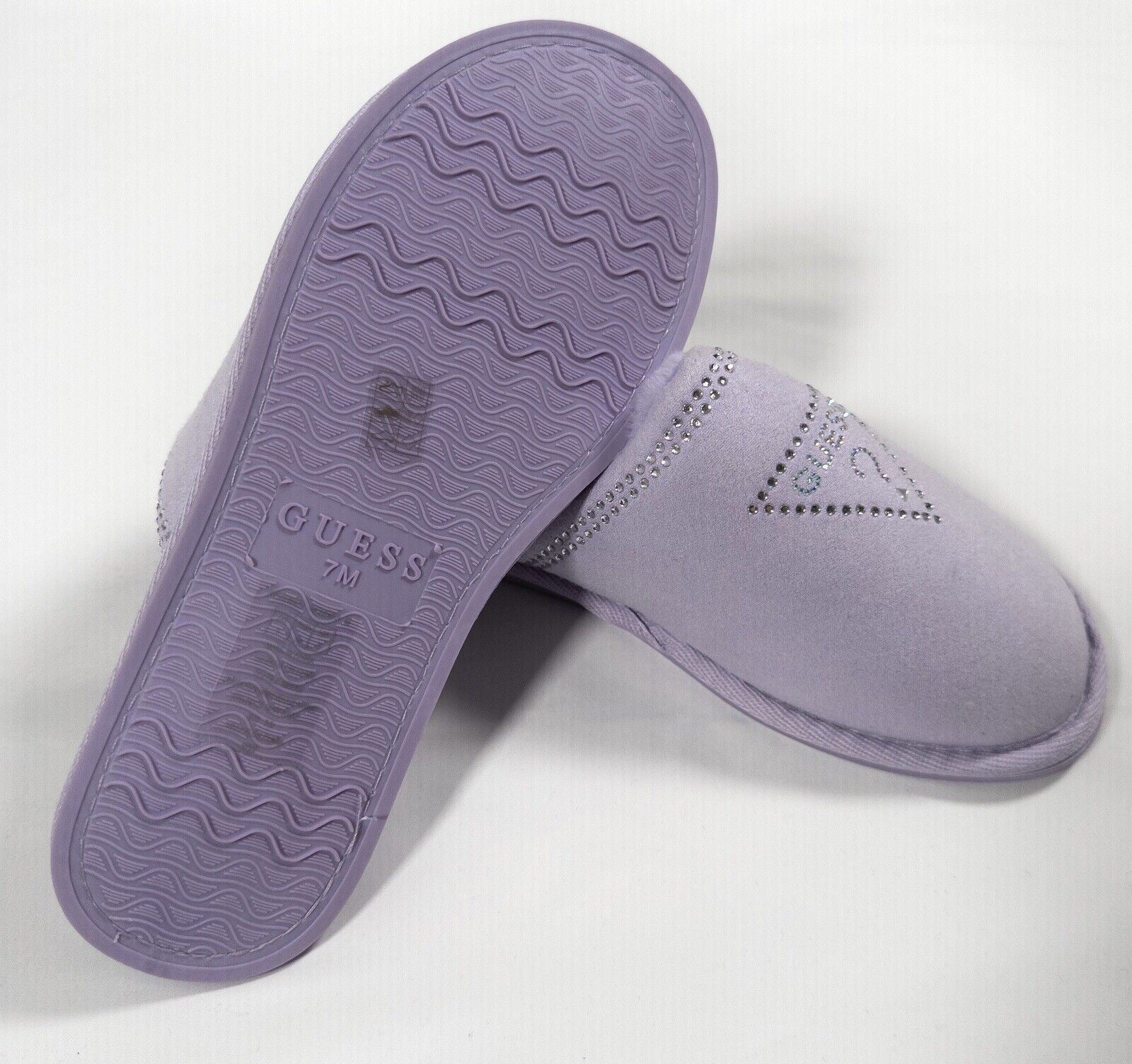 GUESS Women's Lilac Slip on Slippers Fluffy Size UK 5