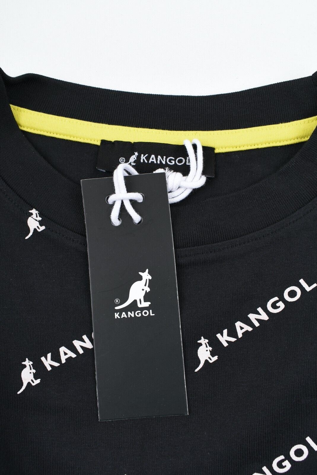 KANGOL Womens T-shirt Dress, Sneaker Dress, Black/White Logo Print size S /UK 10