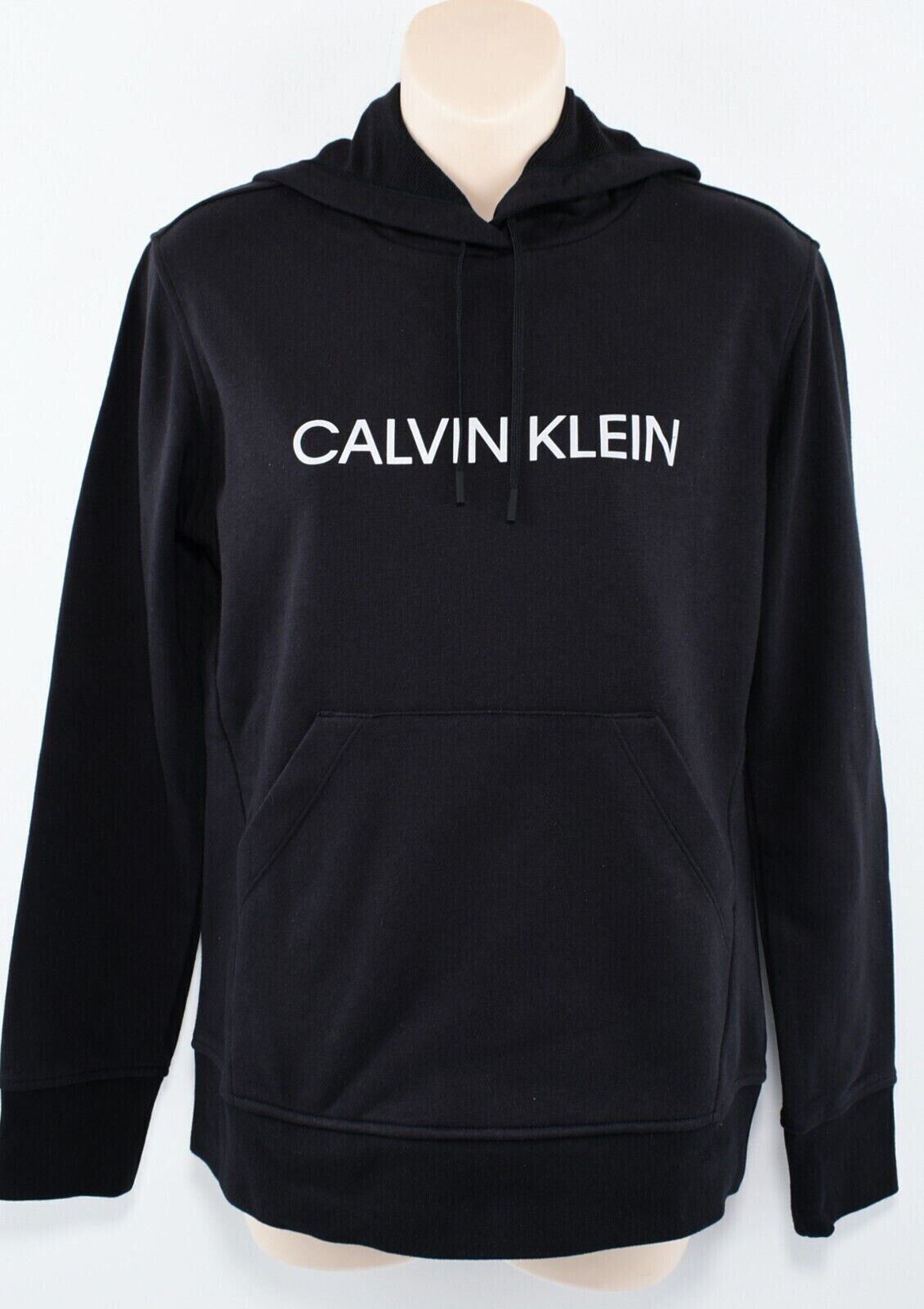 CALVIN KLEIN Performance Womens Hoodie, Hooded Sweatshirt, Black size S /UK 10