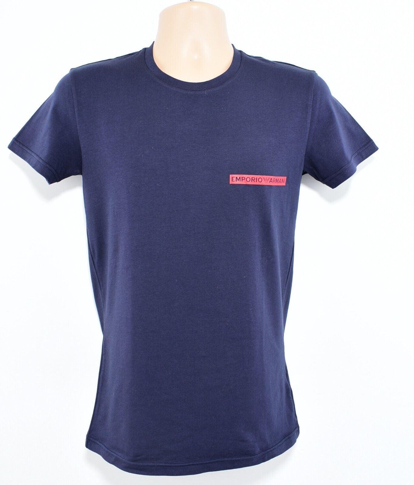 EMPORIO ARMANI Underwear: Mens Crew Neck Cotton T-shirt, Navy Blue, size M