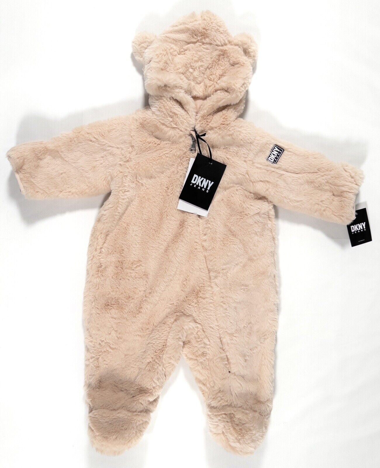 DKNY JEANS Baby Girl Pink Snowsuit All in one Size UK 6-9 Months