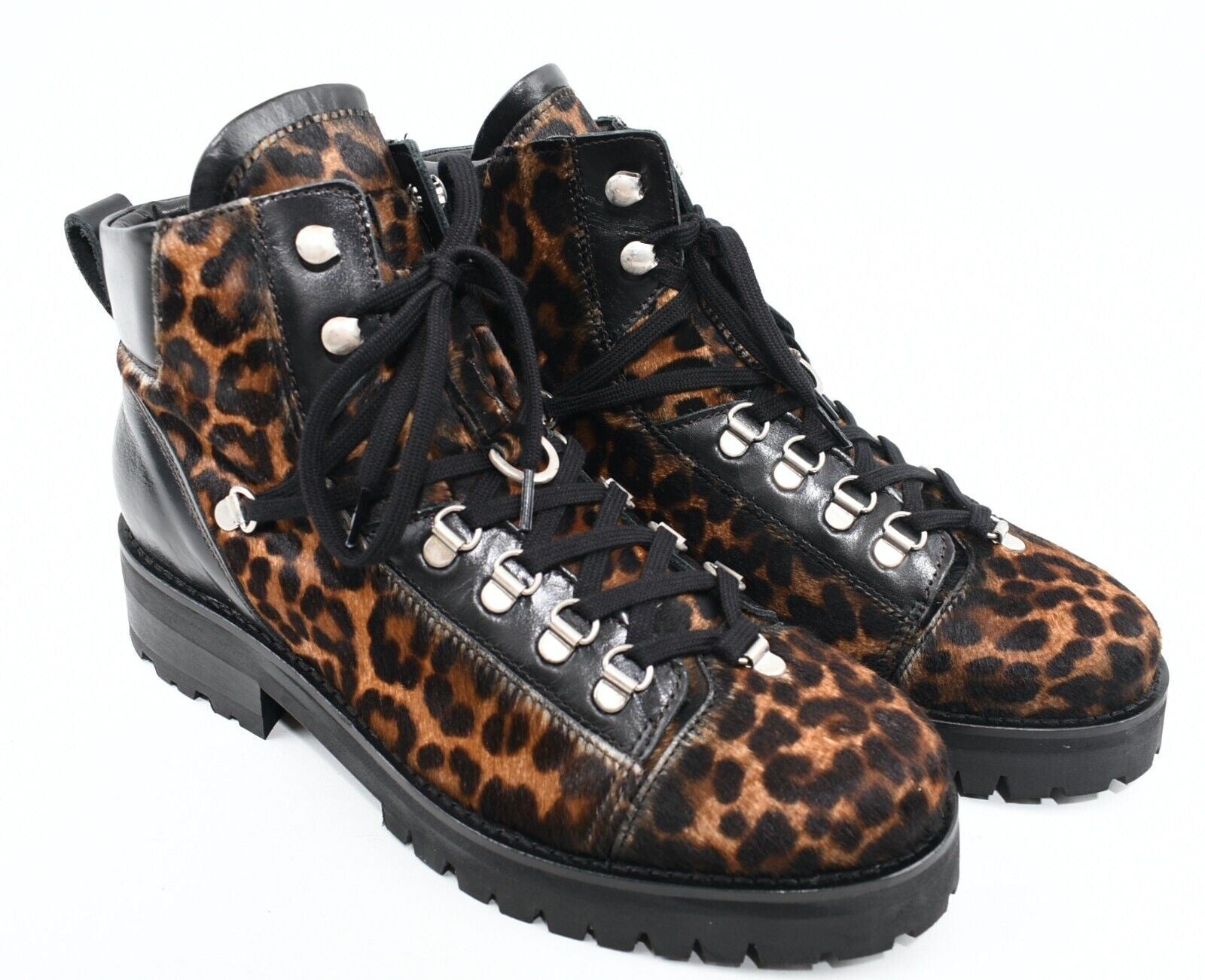 ALL SAINTS Womens LIA LEOPARD Calf Hair & Leather Boots, size UK 7 /EU 40