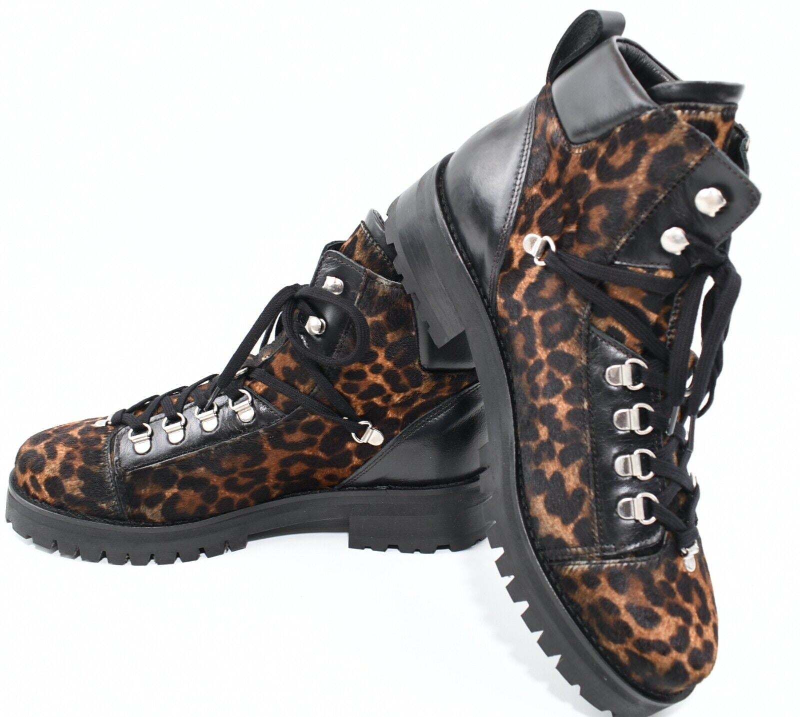 ALL SAINTS Womens LIA LEOPARD Calf Hair & Leather Boots, size UK 7 /EU 40