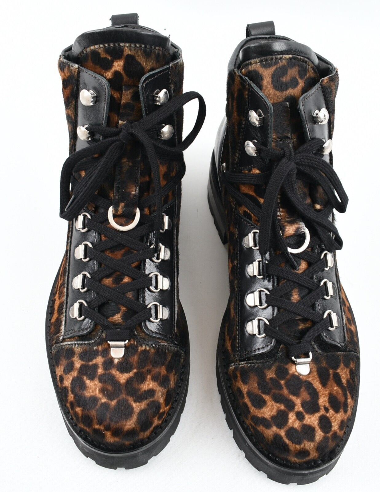 ALL SAINTS Womens LIA LEOPARD Calf Hair & Leather Boots, size UK 7 /EU 40