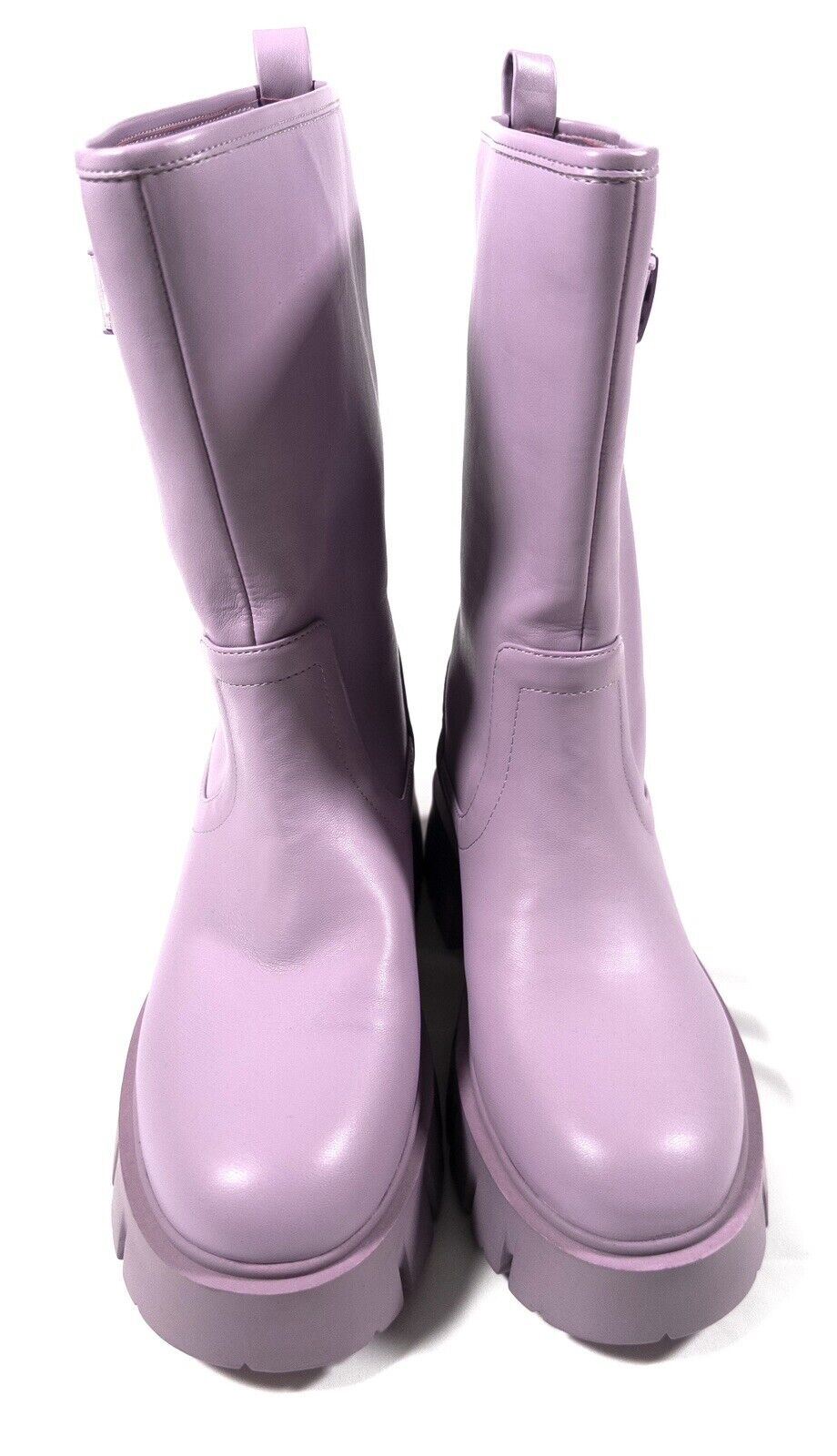 GUESS Women's Purple Block Heel Monogram Chunky Boots Size UK 6.5