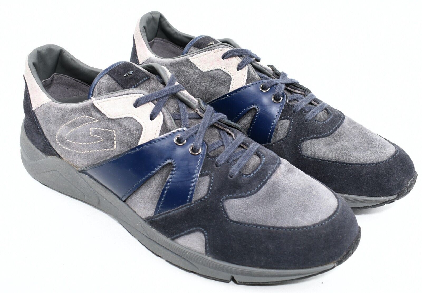 GUARDIANI SPORT Mens Sneakers Trainers, Grey/Navy Blue, size UK 10 /EU 44