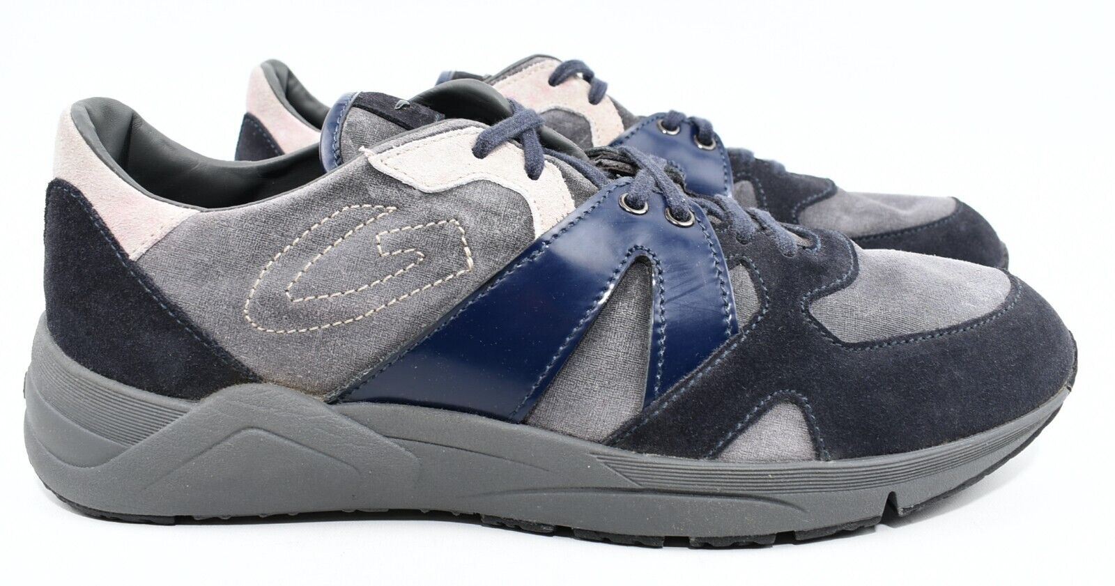 GUARDIANI SPORT Mens Sneakers Trainers, Grey/Navy Blue, size UK 10 /EU 44