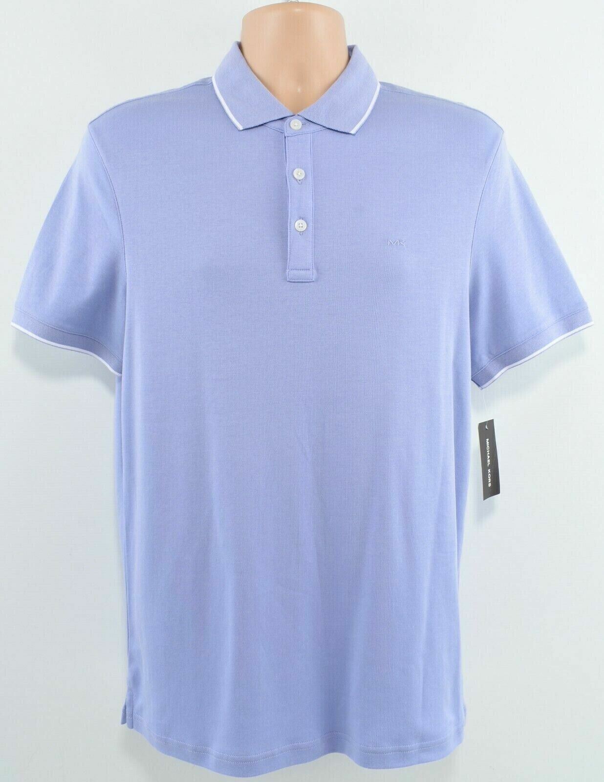 MICHAEL KORS Mens Cotton Jersey Polo Shirt, Thistle Purple, size SMALL