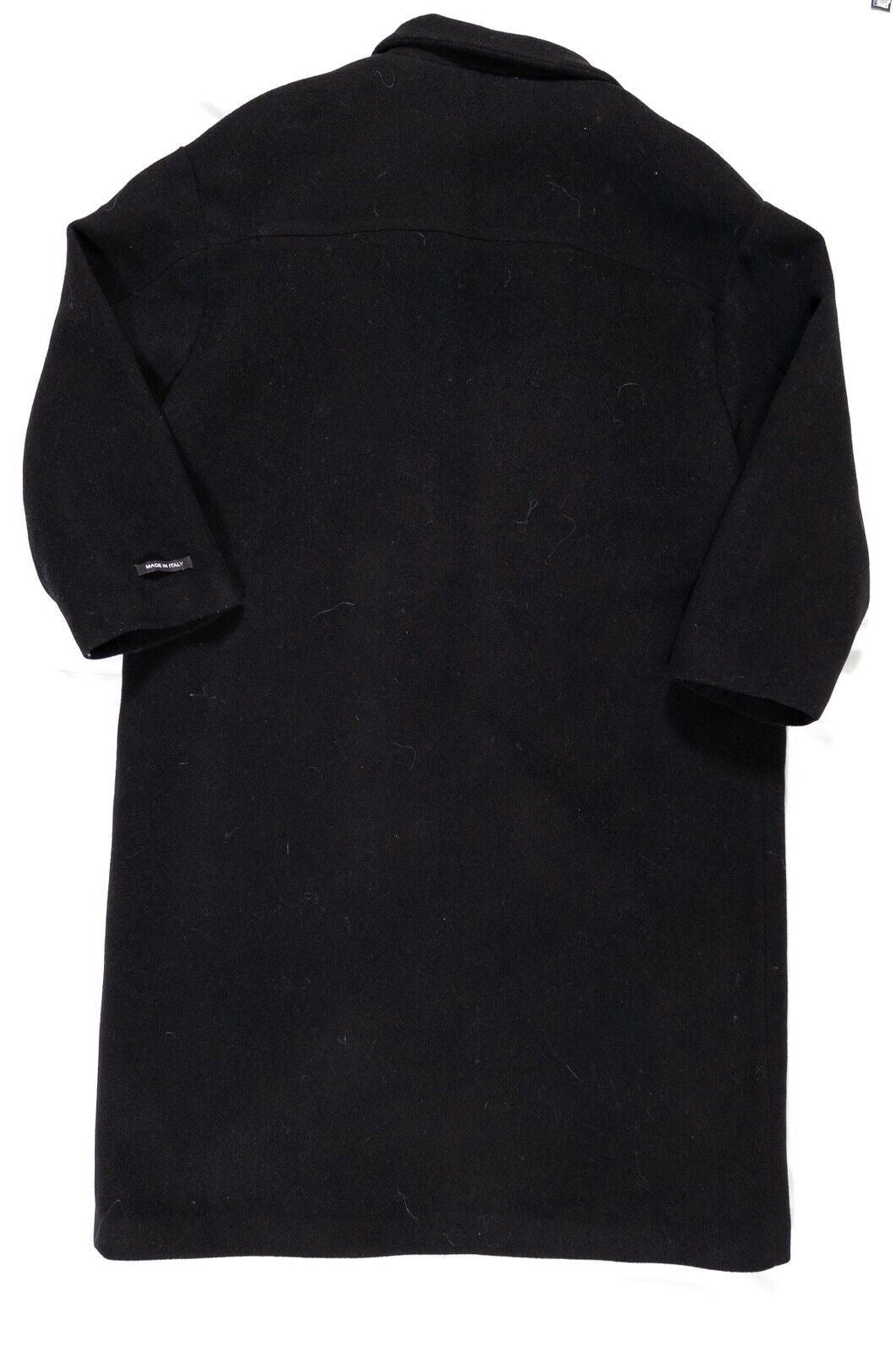 PALTO ITALIA Women's Black Wool Blend Coat Jacket Size UK 14