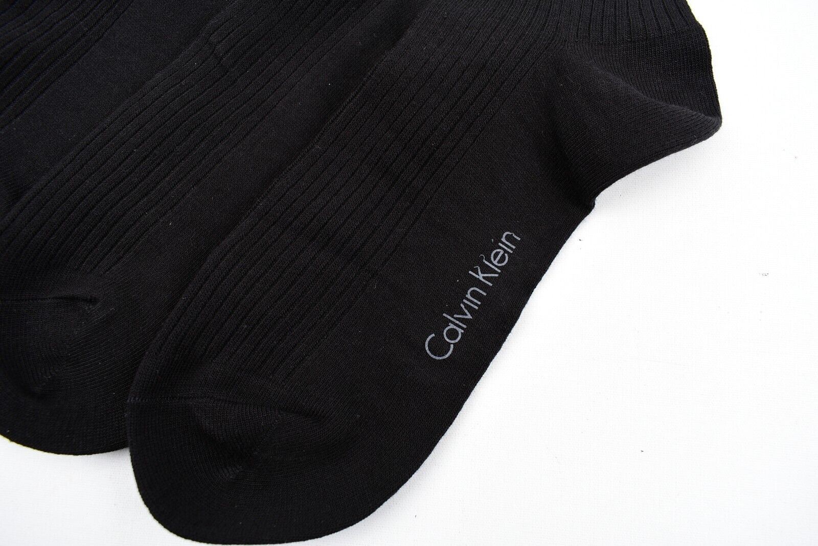 CALVIN KLEIN Mens 4-pack Ribbed Crew Socks, Black, Gift Boxed, size UK 6.5-11