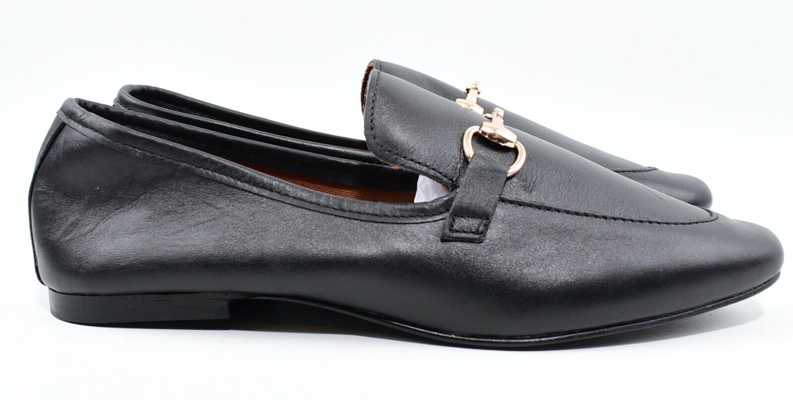 A PIEDI Womens Genuine Leather Loafers Shoes, Black, size UK 6 / EU 39