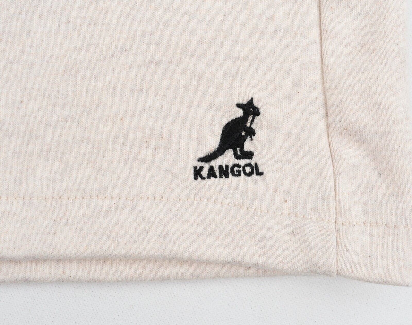 KANGOL Womens Cotton Sweat Shorts, Oatmeal Beige, size XS /UK 8