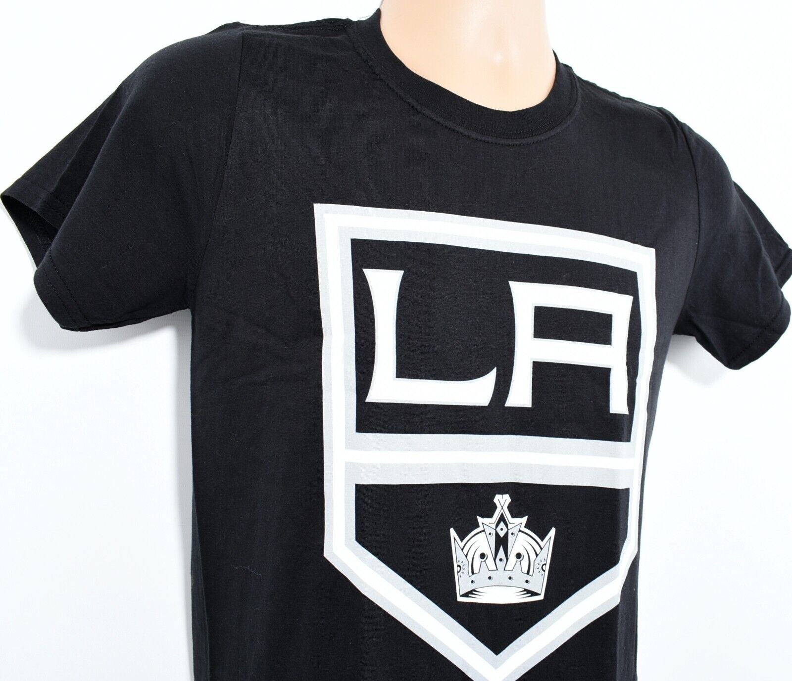 NHL Team Apparel - LA Kings Team T-shirt, Black/Logo Print, size MEDIUM